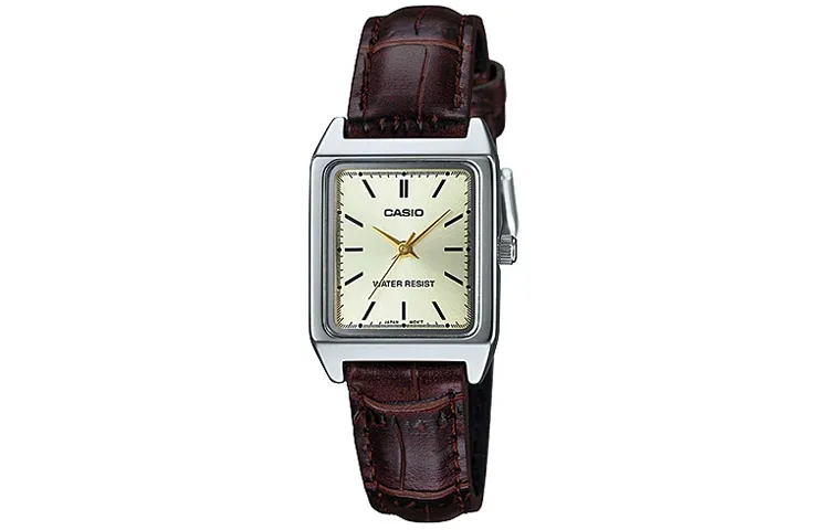 CASIO STANDARD VINTAGE Small Square Table Quartz Movement Leather Strap Watch Women's Watch