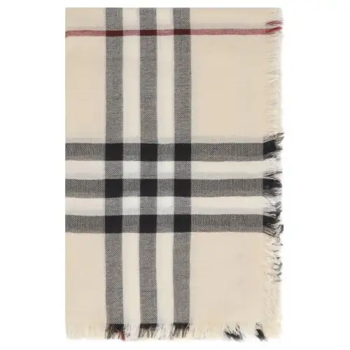 Burberry Wool Knit Scarves Women's Beige