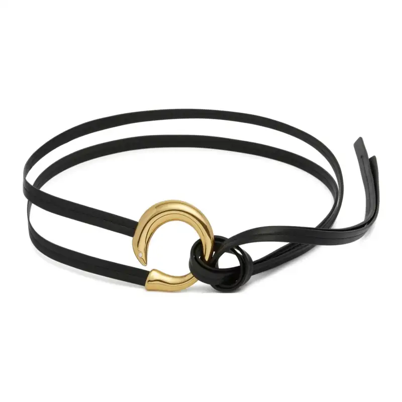 Bottega Veneta Leather Belts Women's Black