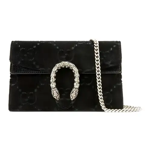 GUCCI Dionysus Velvet Crossbody Bag, Shoulder Bag Extra Mini Women's Black