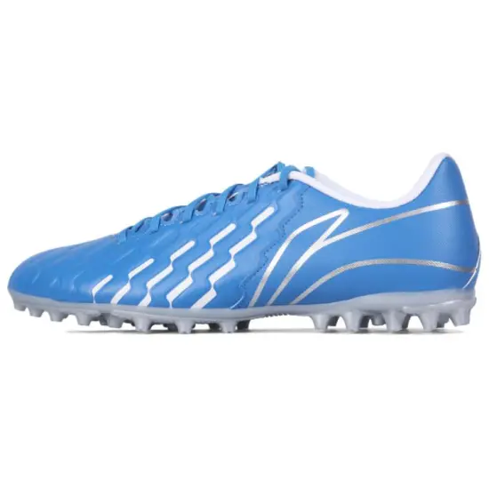 LiNing MG Rubber Short Studs Artificial Ground Wear Resistant Soccer Shoes Men's Blue White