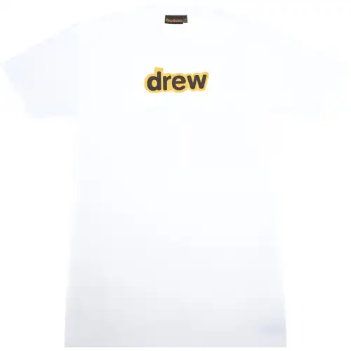 Drew house T Shirts Men's White Crew Neck Moderate Straight Fit