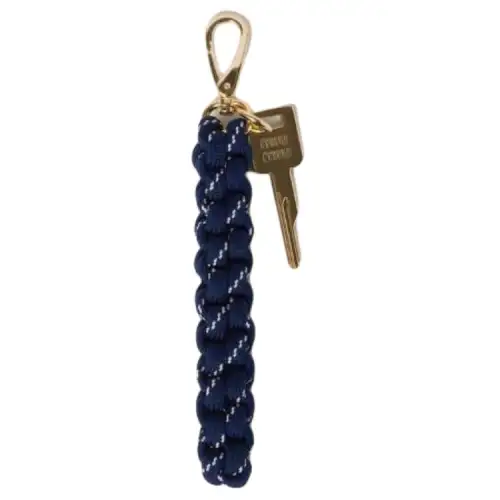 MIU MIU Fabric Keychains Unisex Blue