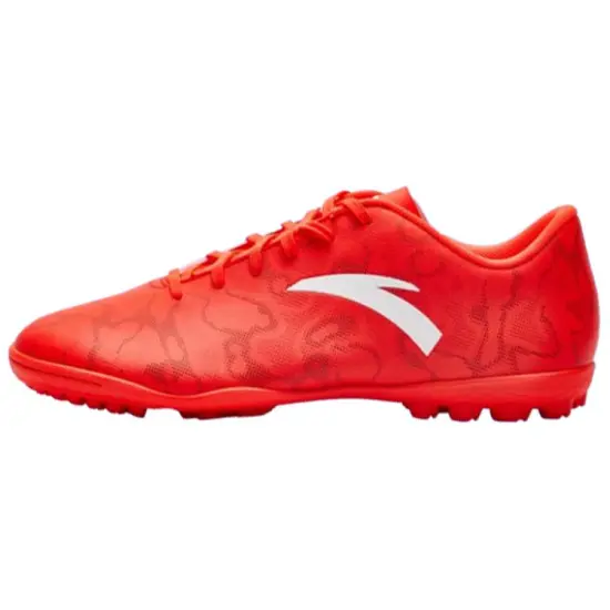 ANTA Soccer Shoes Men Low-Top Fluorescent Dark Red