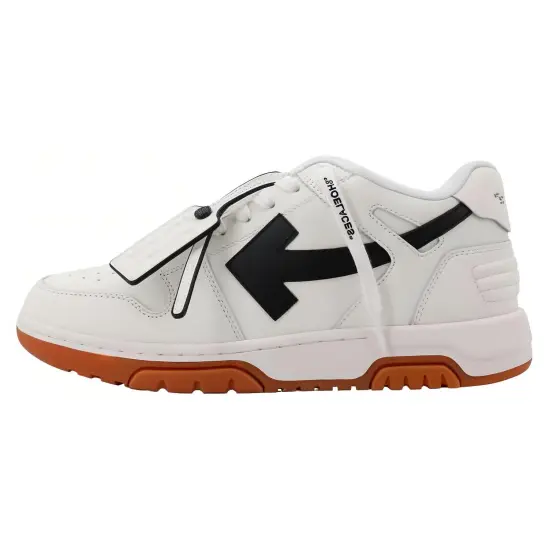 OFF-WHITE Out Of Office OOO Low Tops White Black Gum