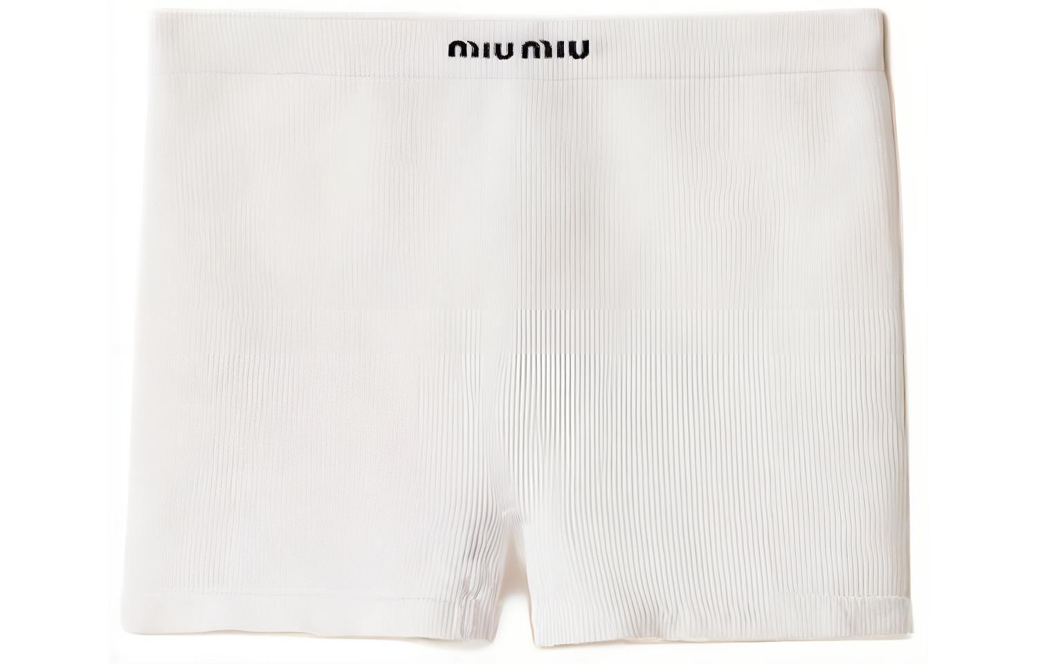 Женские шорты-боксеры MIU MIU (белые)