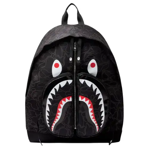 A BATHING APE Polyester Backpack Men's Black