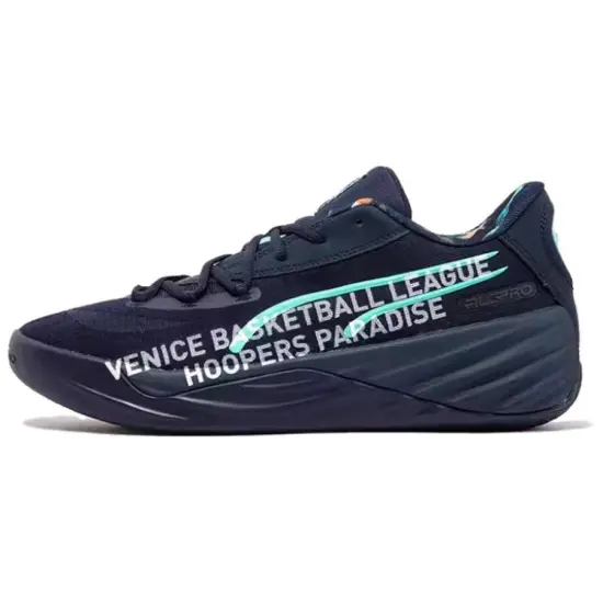 Puma All-Pro Nitro Basketball Shoes Unisex Low-top Blue/orange