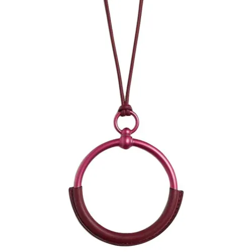 HERMES Aluminum Pendants Women's Carmine