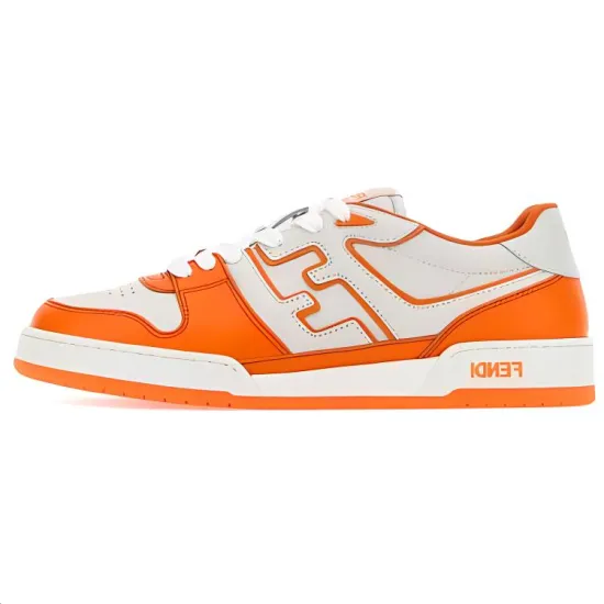 FENDI Round-Toe Low-Top Panelled Sneakers