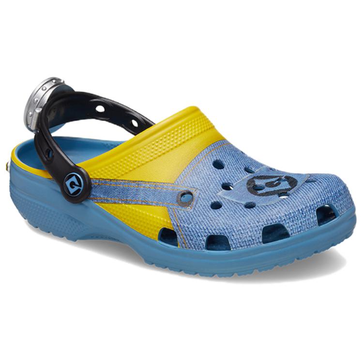 Crocs Minions Limited Edition Collaboration Series EVA Classic Slip-on Clogs Unisex Blue and Yellow
