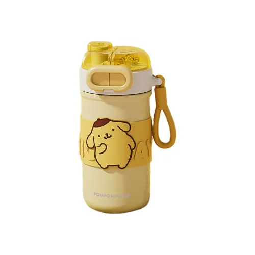 Sanrio Sanrio, cute coffee glass for students stainless steel with glass, 510 ml