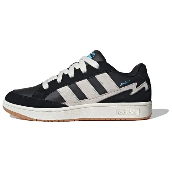 Adidas WCARD ADV Anti Slip Wear Resistant Low Top Skateboard Shoes Unisex Black