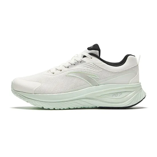 ANTA Running Collection Running Shoes Women's Low-Top Ivory White/Light Dawn Green/Silver