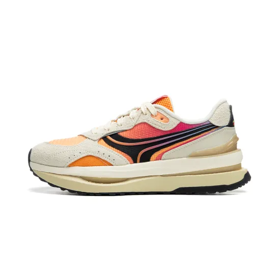 LINING Casual Shoes Men Low-Top Light Antique Yellow/Black/Evening Orange