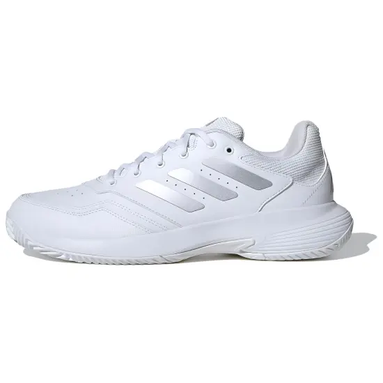 Adidas GameCourt Anti-Slip Wear-Resistant Low-Top Tennis Shoes Unisex White