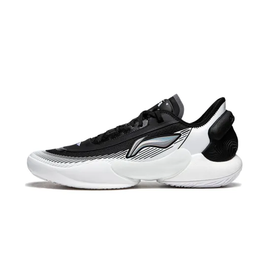 LINING Yushuai 18 V2 Basketball Shoes Men Low Top Black White