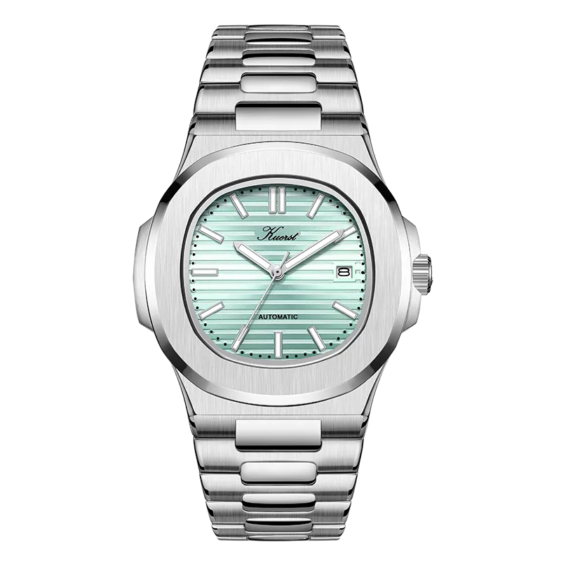 KUERST Automatic Mechanical Movement Stainless Steel Watchband Watch Men's Watches Green Dial