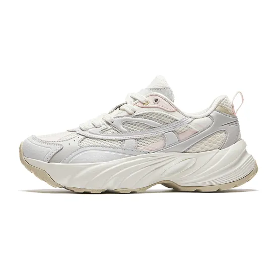 ANTA Life Collection Casual Shoes Women's Low-Top Ivory White/Sand Gray/Cumulus Gray/Residual Pink White