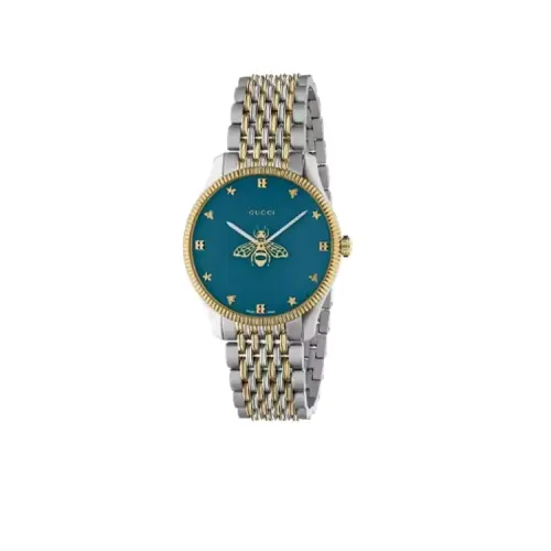 GUCCI G Timeless Collection Wrist Watches Quartz Movement Stainless Steel Watchband 36mm Blue Dial Women's Watch