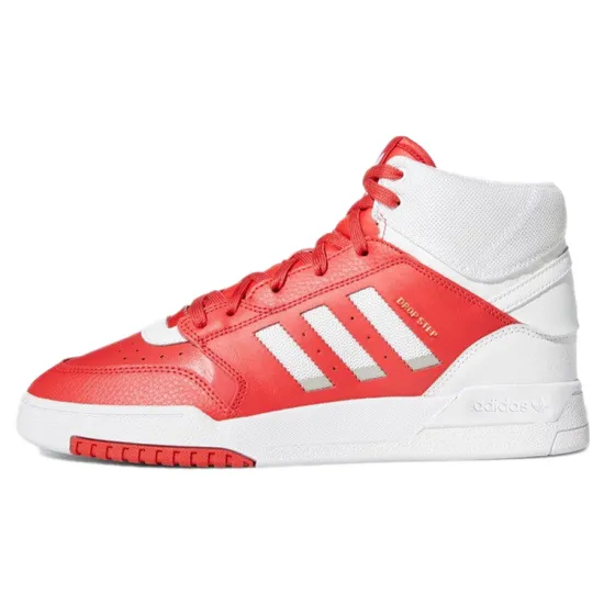 Adidas Originals Drop Step Skateboarding Shoes Men High-top White/Red