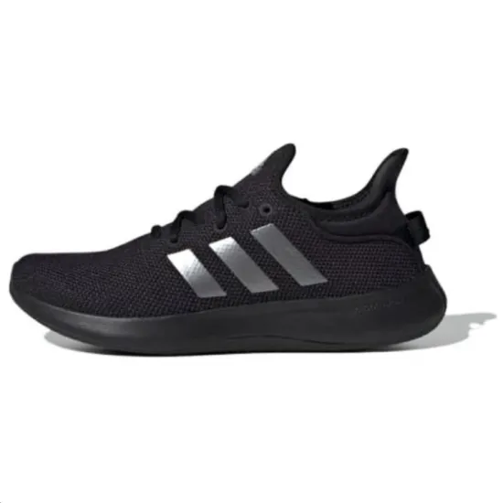 Adidas Cloudfoam Pure Core Black Iron Metallic Women's