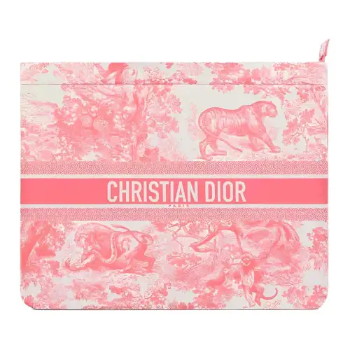 DIOR Technical Fabric Clutch Women's Candy Pink