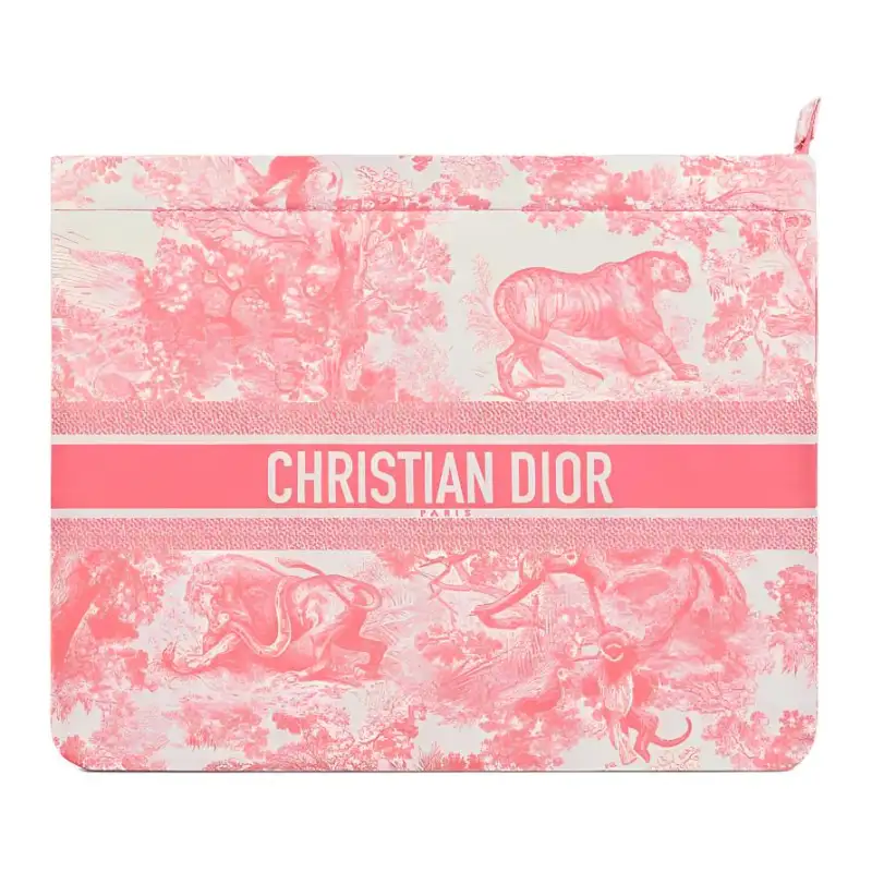 DIOR Technical Fabric Clutch Women's Candy Pink