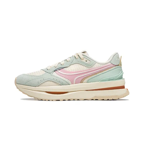 LINING Renrong Renew Casual Shoes Women's Low-Top Ice Green/Light Antique Yellow