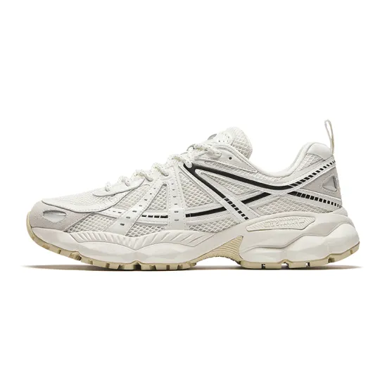 ANTA Champion Series Running Shoes Men Low-Top Ivory White/Basic Black