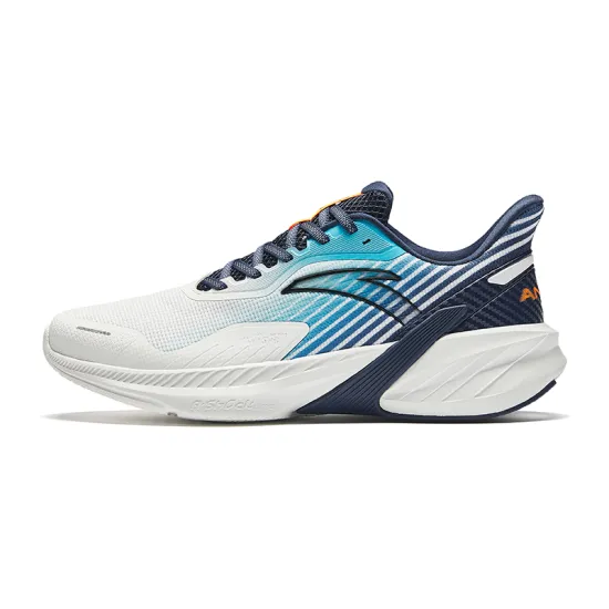 Anta Running Collection Anti-Slip Wear-Resistant Low-Top Casual Running Shoes Men's White Blue