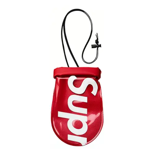 Supreme SS18 Fabric Cell Phone Pocket Coin Purse Unisex Red