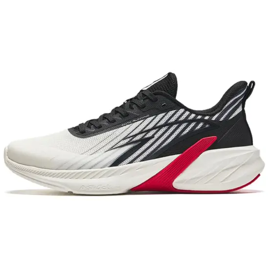 ANTA Running Shoes Men Low-Top Ivory White/Basic Black