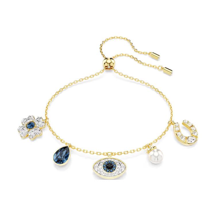 Женский браслет Swarovski Devil's Eye (золотой)