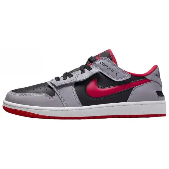 Jordan 1 Low Flyease Fire Red Cement Grey