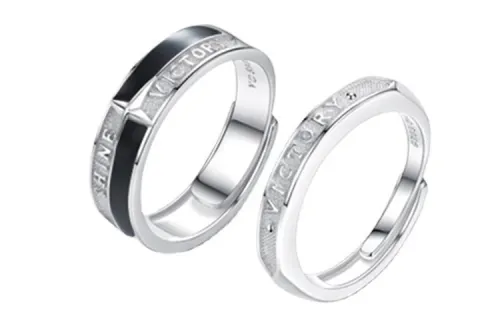 FireMonkey 999 Fine Silver Couple Rings Unisex Custom Greeting Card