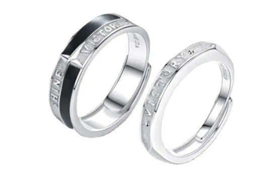 FireMonkey 999 Fine Silver Couple Rings Unisex Custom Greeting Card