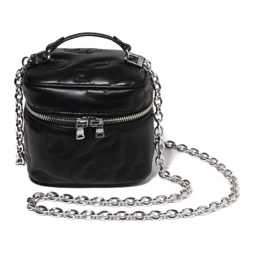 A BATHING APE Artificial Leather Handbag, Crossbody Bag, Makeup Bag Women's Black