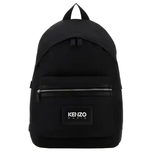 KENZO Logo patch Canvas Backpack