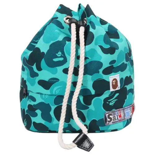 A BATHING APE BAPE X SAINT Mxxxxxx Polyester With Cow Leather One Shoulder Handbag Men's Saxophone