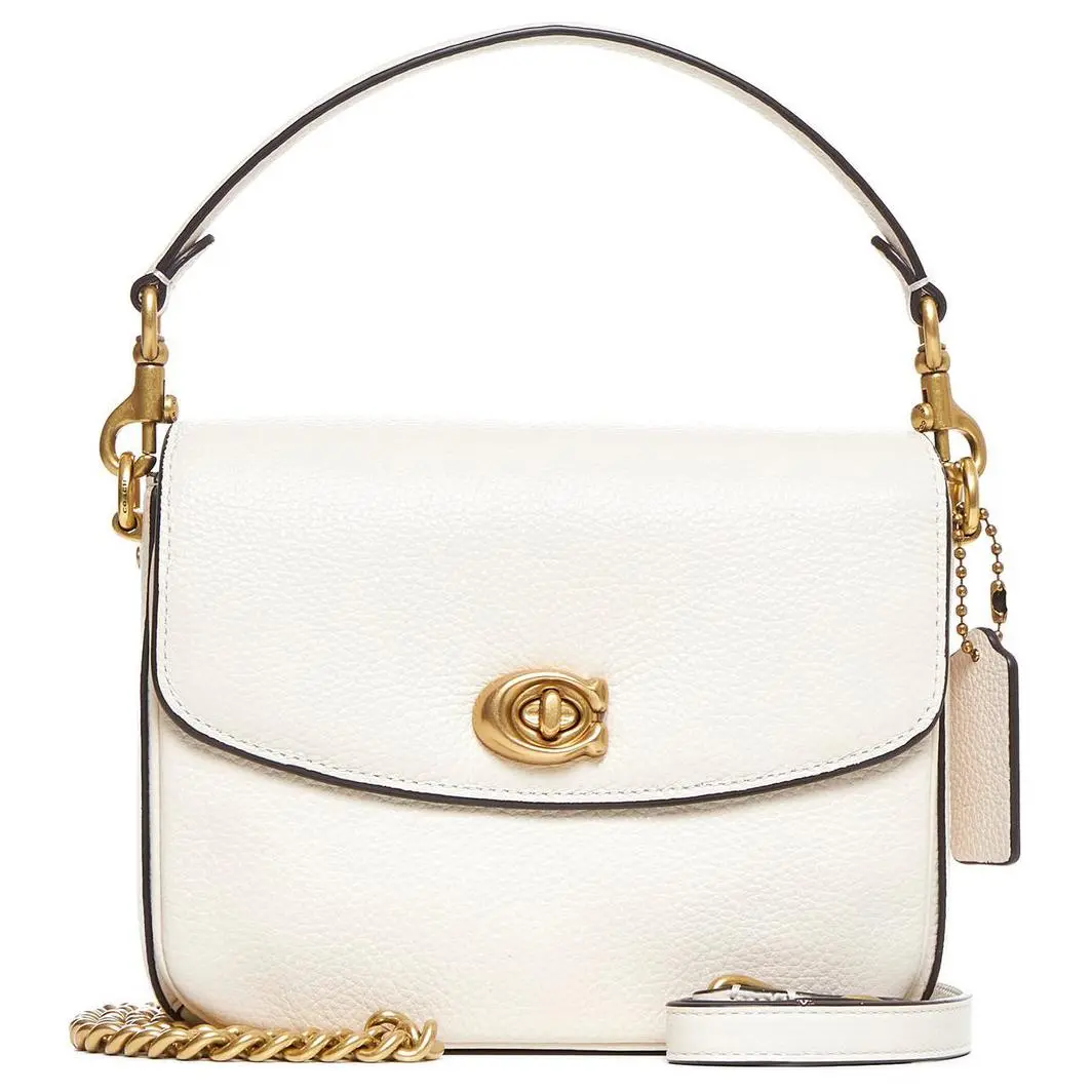 COACH Cassie Calfskin Shoulder Bag, Crossbody Bag, Handbag Small Women's White