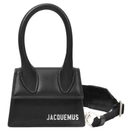 Jacquemus Fashion Trend Leather Shoulder Bag, Crossbody Bag, Handbag Women's Black