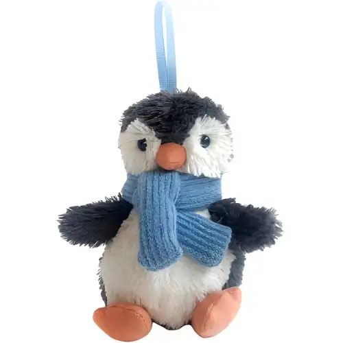 JELLYCAT Arctic and Antarctic series, peanut penguin decoration, cute doll, plush pendant, sitting height 10cm high