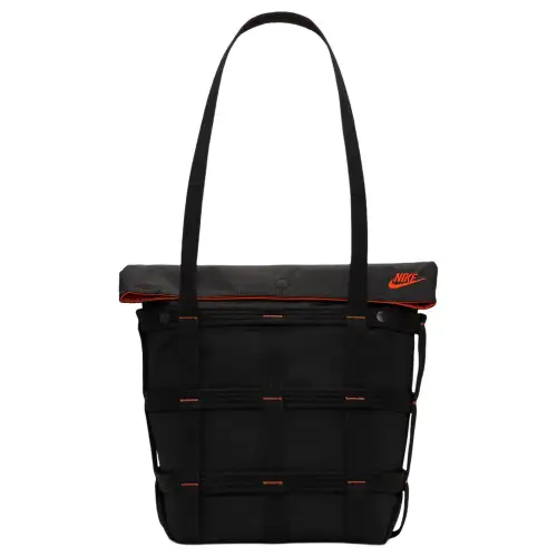 Nike Polyester Handbag, Shoulder Bag Regular Unisex Black & Orange