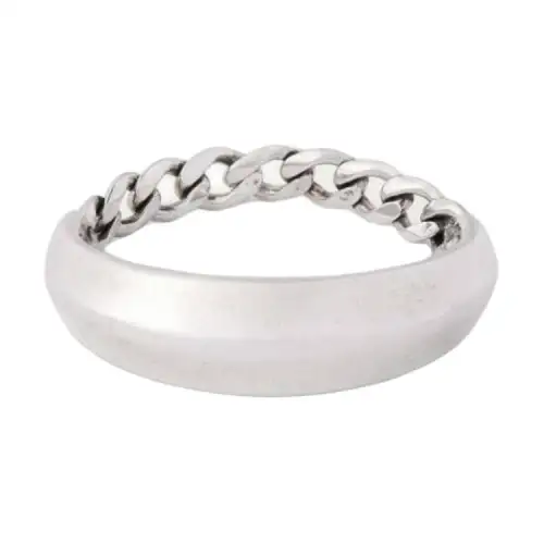 Bottega Veneta Sterling Silver Rings Men's Silver