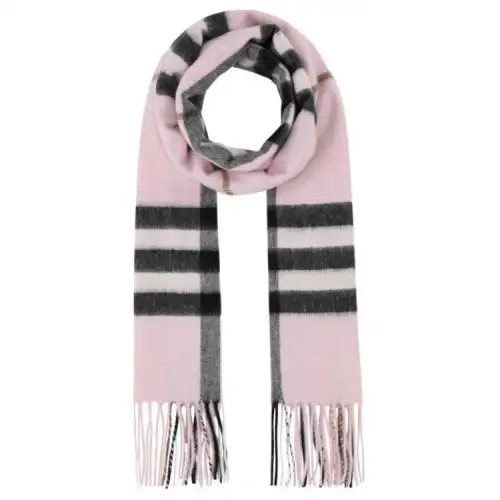 Burberry Checked Fringed-Edge Scarf