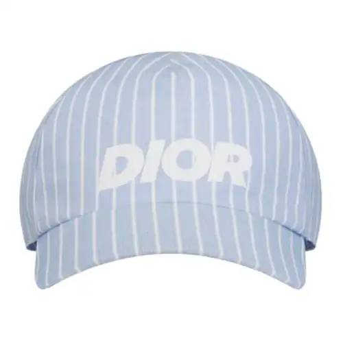 DIOR Homme Logo Printed Striped Baseball Cap