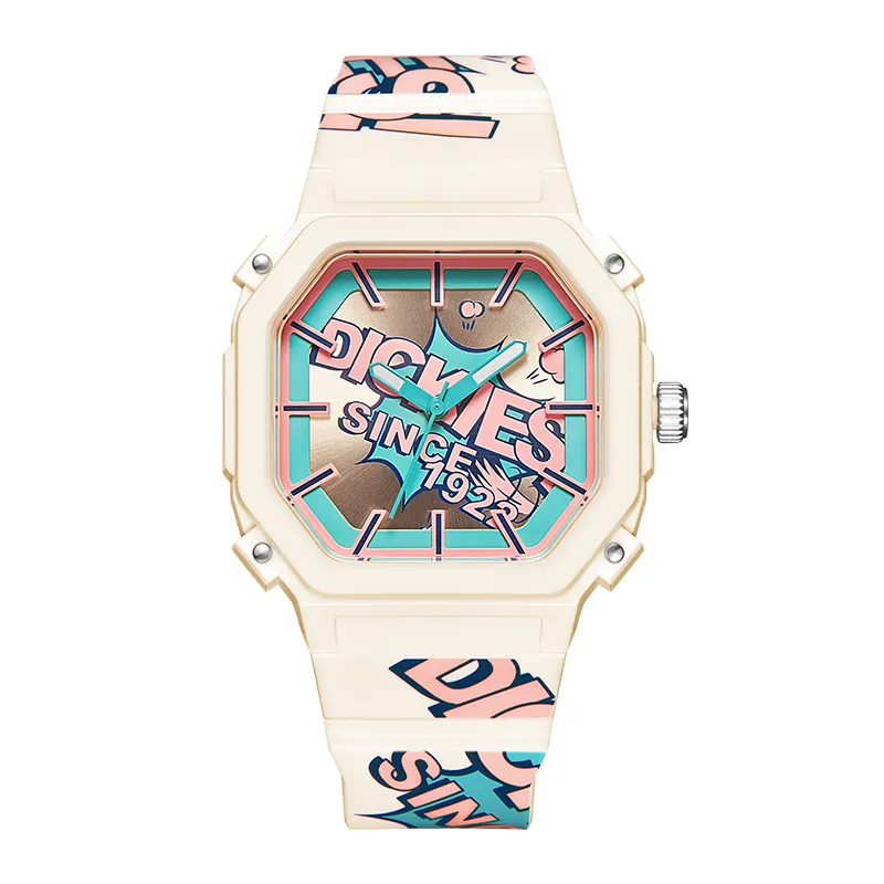 Dickies Wrist Watches Quartz Movement Plastic Strap Black Dial Unisex