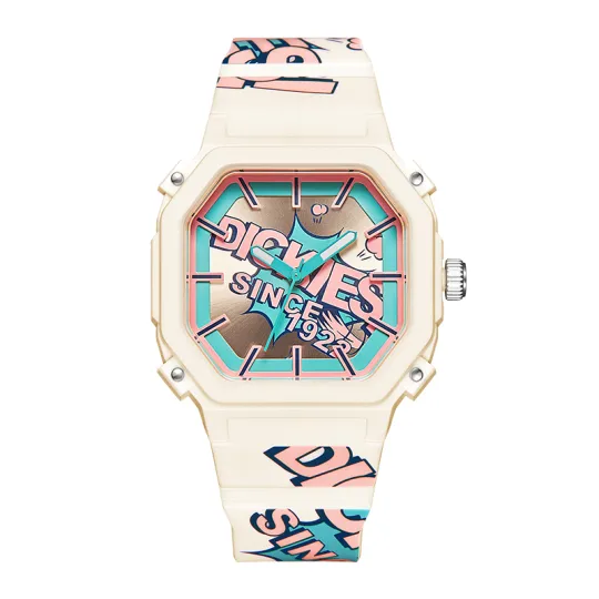 Dickies Wrist Watches Quartz Movement Plastic Strap Black Dial Unisex