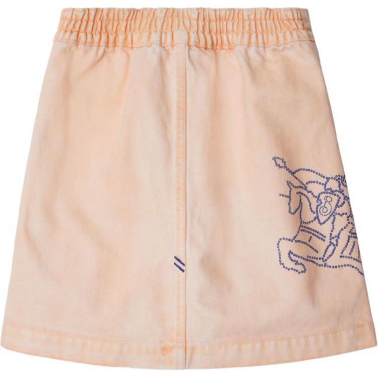 Детская юбка Burberry SS24 Logo (персиково-оранжевая) — фото 2